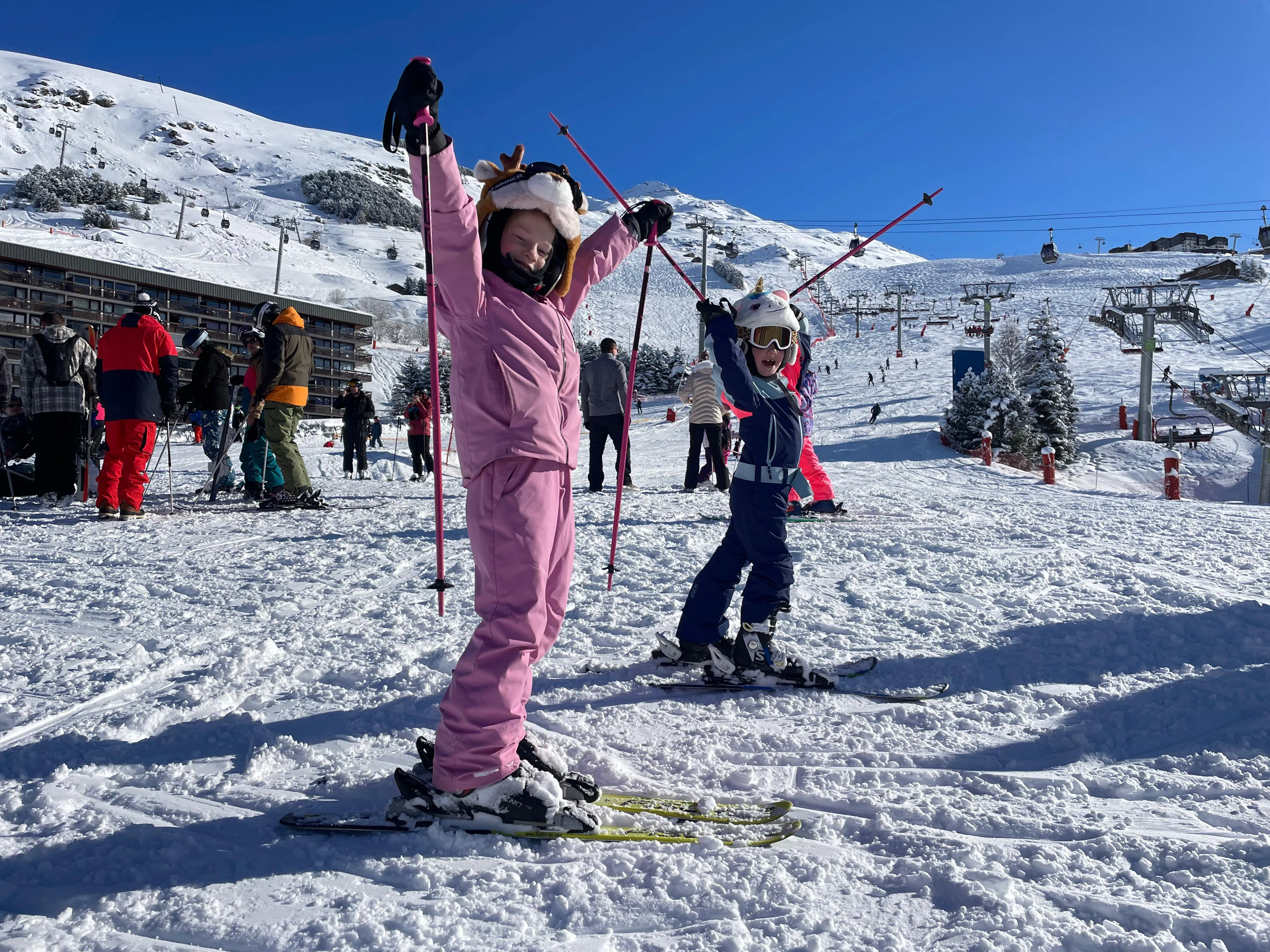 Winter achtergrond Les Menuires